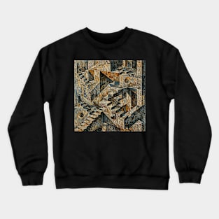 Interlocking Abstract Geometric Figures Dimensions Crewneck Sweatshirt